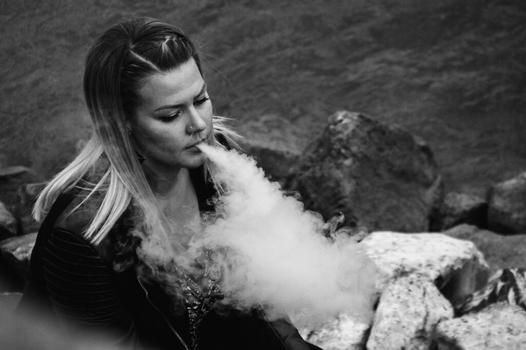 Women using vape